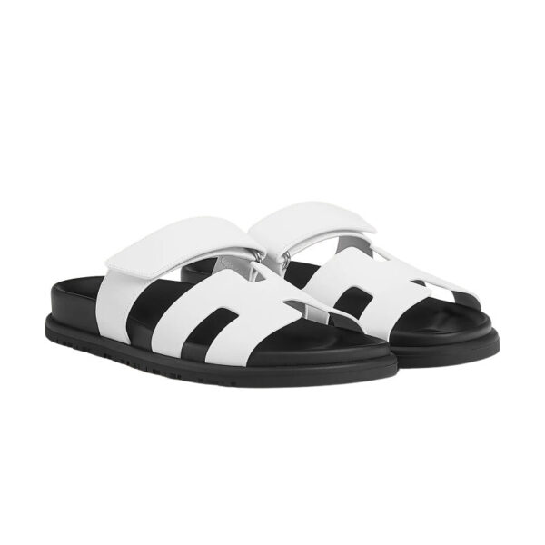 Hermes Chypre Sandals – White Palladium Hardware - Imagem 2