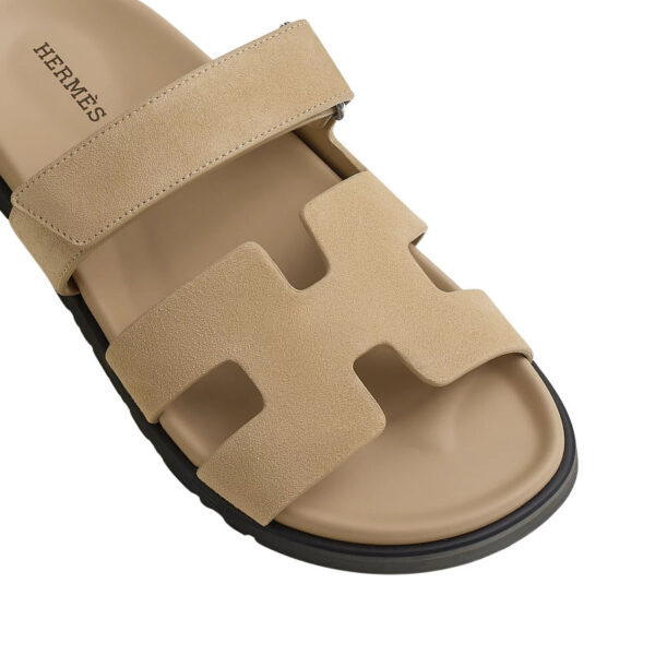 Hermes Chypre Sandal Beige Suede - Imagem 5